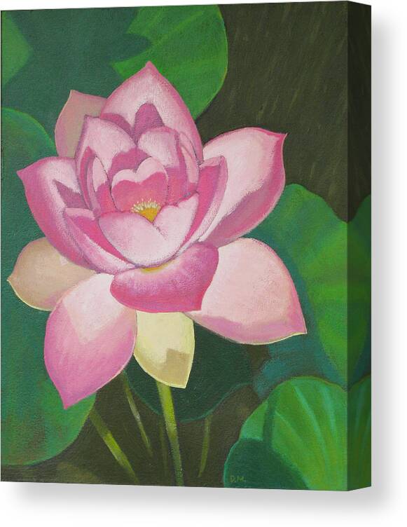 Lily Canvas Print featuring the painting Pink Lily by Don Morgan