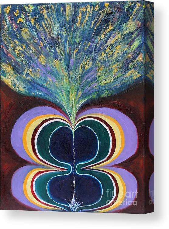 Prophetic Painting Canvas Print featuring the painting PMS 42 Covenant of Salt by Anne Cameron Cutri