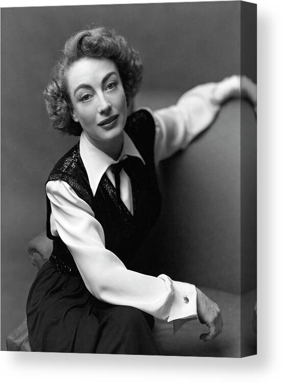 Actress Canvas Print featuring the photograph Portrait Of Joan Crawford by Richard Rutledge