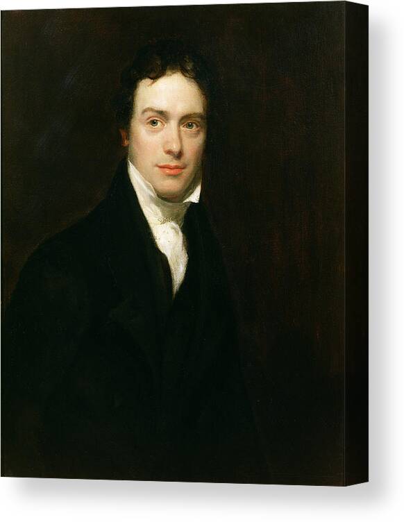 Faraday Canvas Print featuring the painting Portrait Of Michael Faraday by Henry William Pickersgill