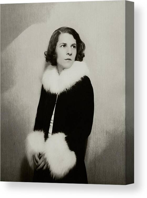 Prominent Persons Canvas Print featuring the photograph Portrait Of Ruth Gordon by Florence Vandamm