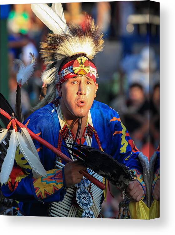 Honor The Earth Canvas Print featuring the photograph Pow Wow 17 by Keith R Crowley
