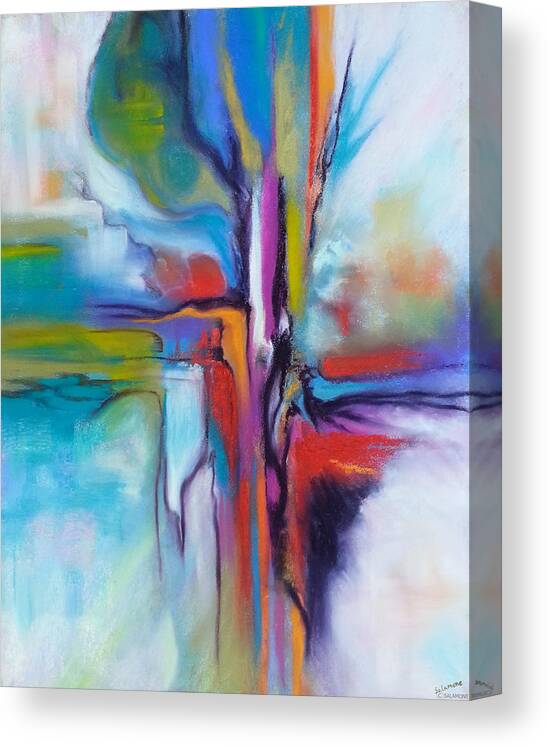 Abstract Colors Flight Freedom No-boundaries Canvas Print featuring the pastel Prendere Il Volo by Brenda Salamone