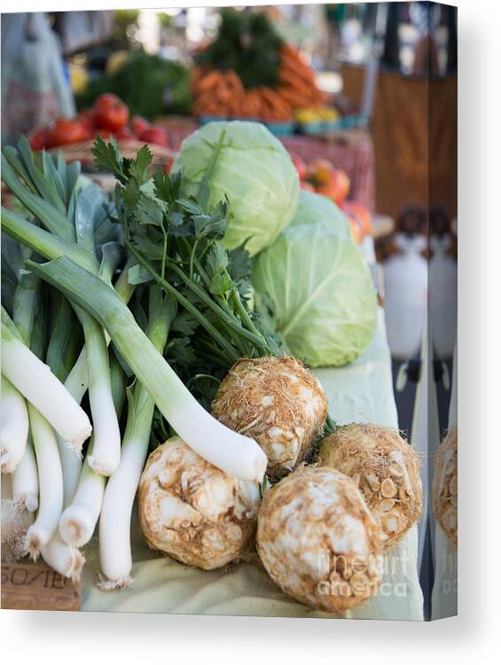 Onions Canvas Print featuring the photograph Produce by Rebecca Cozart