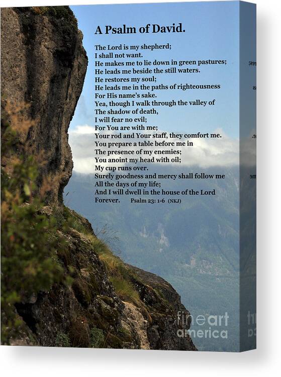 Inspirational Canvas Print featuring the painting Psalm of David by Kirt Tisdale