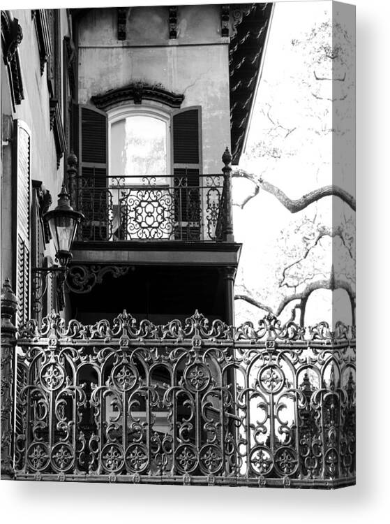 Savannah Canvas Print featuring the photograph Random Porch.Savannah by Maria Suhr