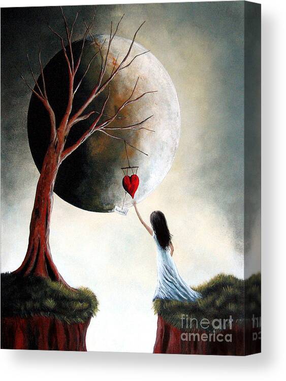 Beautiful Canvas Print featuring the painting Reserved by Shawna Erback by Moonlight Art Parlour