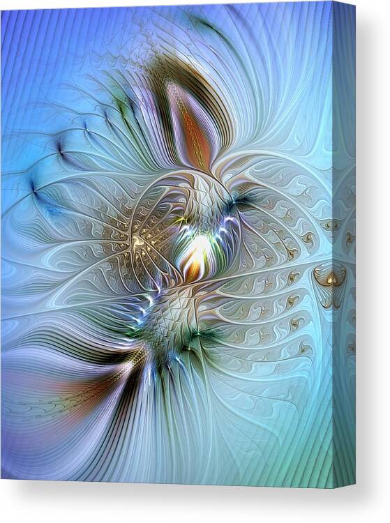 Abstract Canvas Print featuring the digital art Rhapsodic Rendezvous by Casey Kotas