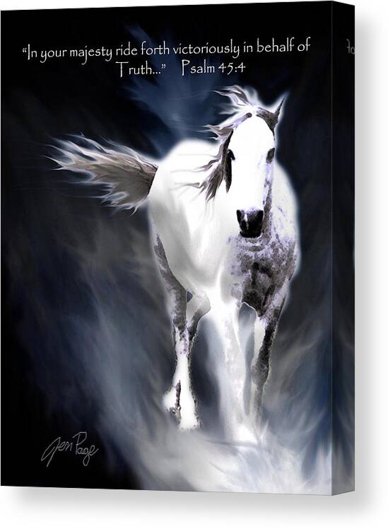 Ride Fourth Victoriously Canvas Print featuring the digital art Ride Fourth Victoriously by Jennifer Page