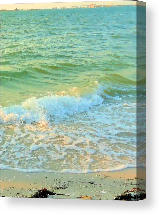 Sanibel Island Florida Photograph Canvas Print featuring the photograph Sanibel at Sunset by Janette Boyd