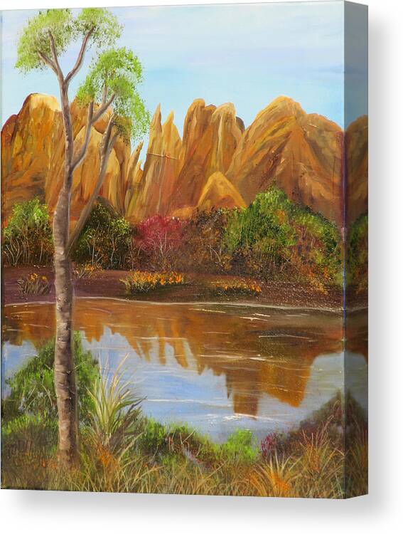 Sedona Canvas Print featuring the painting Sedona Summer by Mikki Alhart