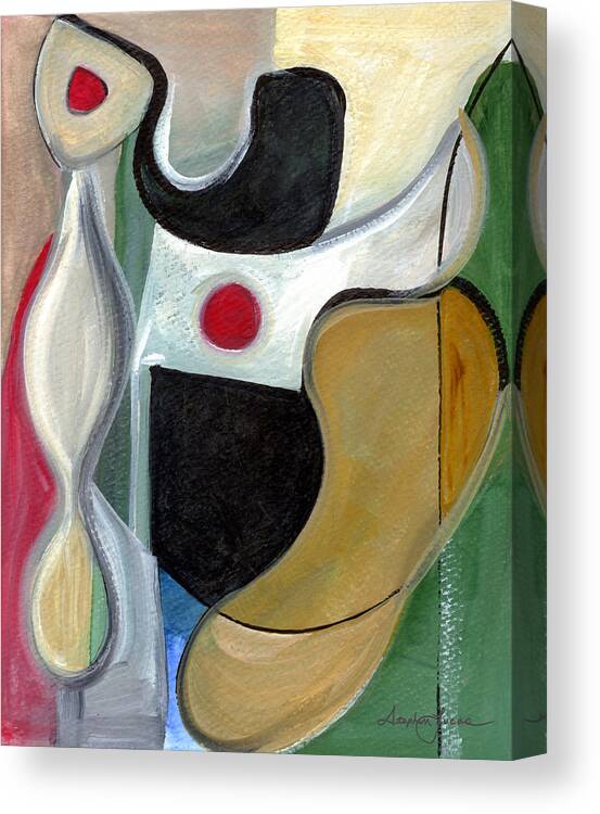 Abstract Art Canvas Print featuring the painting Sensuous Beauty by Stephen Lucas