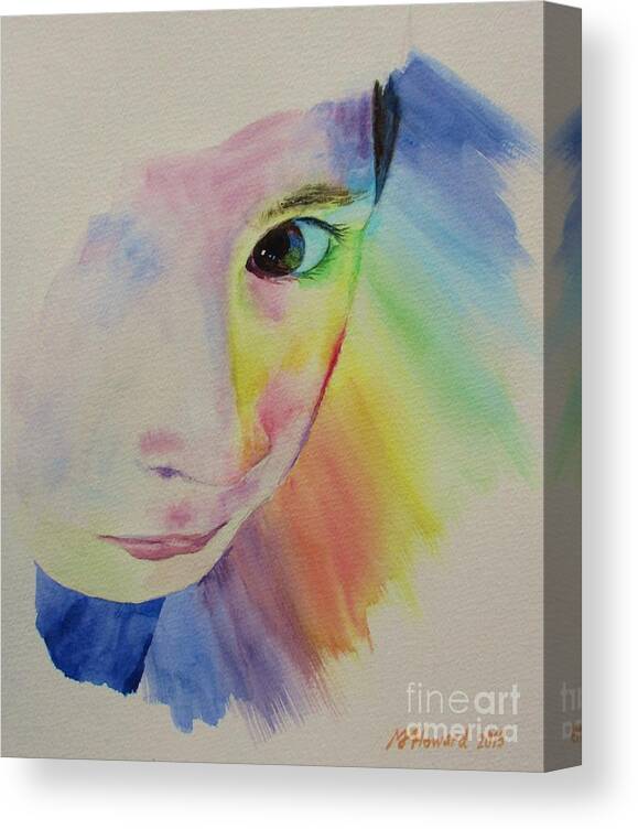 Abstract Canvas Print featuring the painting She's A Rainbow by Martin Howard