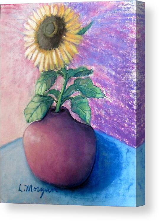 Sunflower Canvas Print featuring the painting Shine on Me by Laurie Morgan