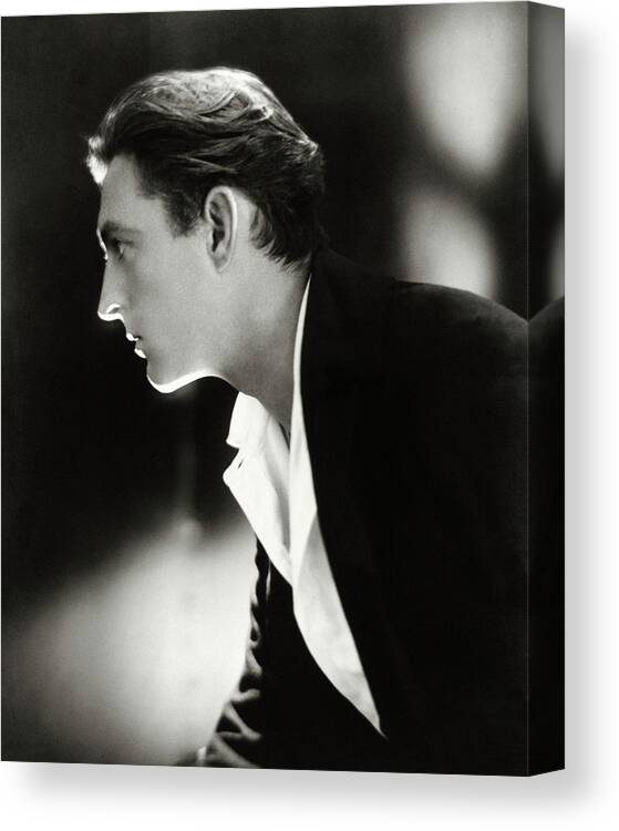 Actor Canvas Print featuring the photograph John Barrymore in Profile by Adolphe De Meyer