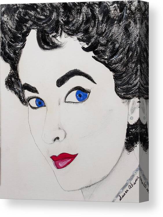 Liz Canvas Print featuring the painting Simply Liz by Susan Abrams