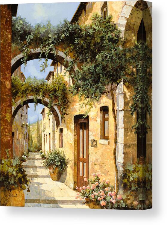 Arch Canvas Print featuring the painting Sotto Gli Archi by Guido Borelli