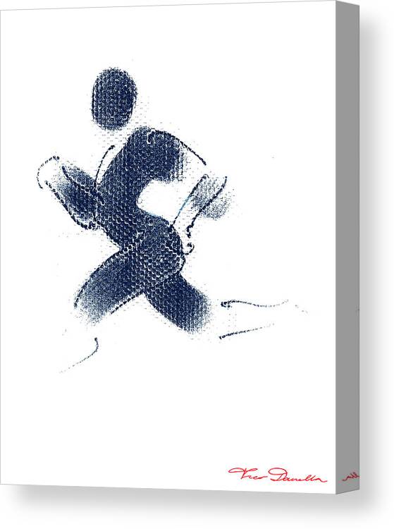 Theo Danella Canvas Print featuring the drawing Sport A 1 by Theo Danella