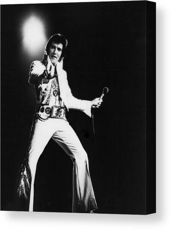 Classic Canvas Print featuring the photograph Spotlight Behind Elvis Presley by Retro Images Archive