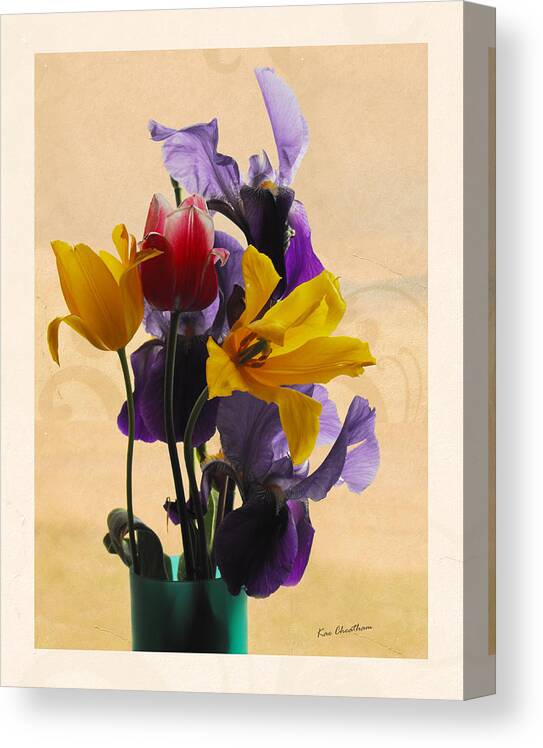 Flowers Canvas Print featuring the digital art Spring Flowers by Kae Cheatham