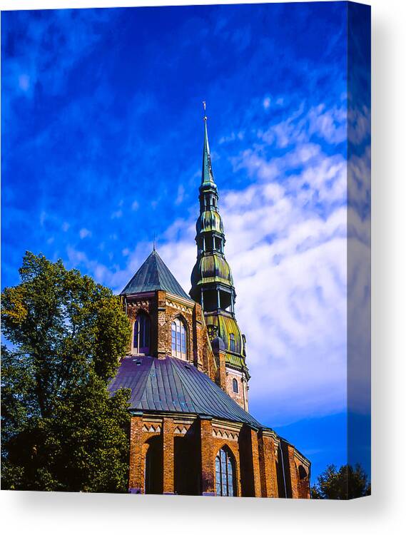 Architecture Canvas Print featuring the photograph St. Peter's Church by Diatom Art