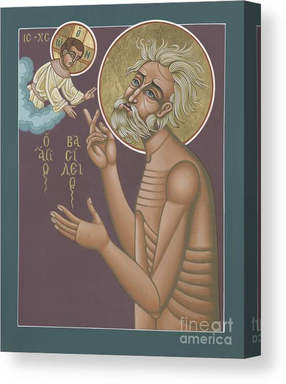 St. Vasily Is Also Known As St. Basil And Is The Namesake Of St. Basil's Cathedral In Moscow Canvas Print featuring the painting St. Vasily the Holy Fool 246 by William Hart McNichols