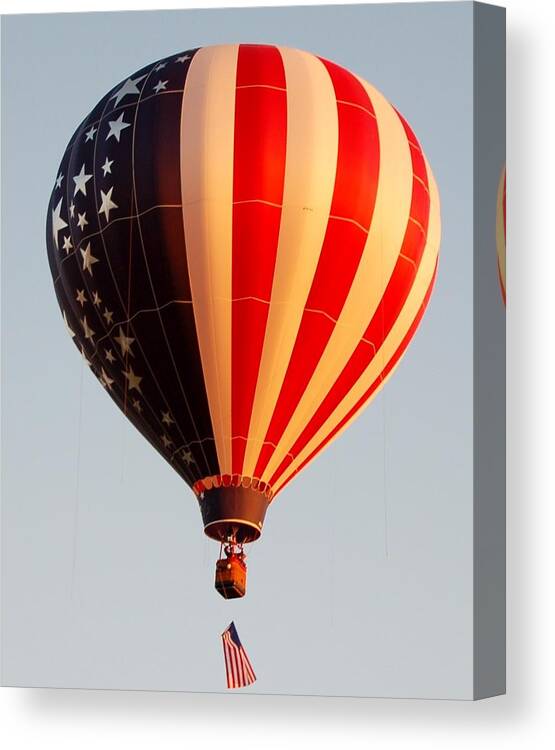 Hot Air Balloon Canvas Print featuring the photograph Stars and Stripes by Christopher James