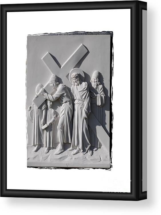 Stations Of The Cross Canvas Print featuring the photograph Station V by Sharon Elliott