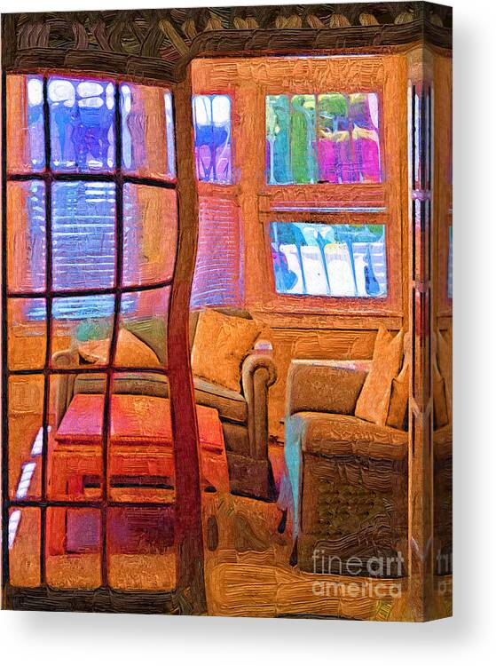 Abstract Canvas Print featuring the painting Sun Porch by Kirt Tisdale