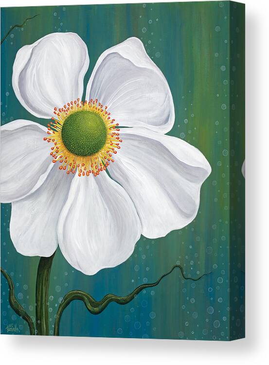 Floral Canvas Print featuring the painting Surfacing by Tanielle Childers