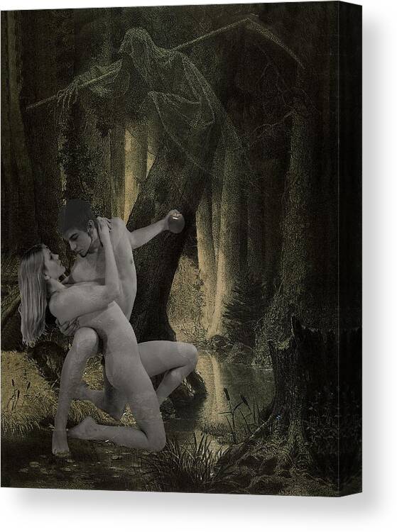 Nude Canvas Print featuring the photograph Temptation by Don McCunn