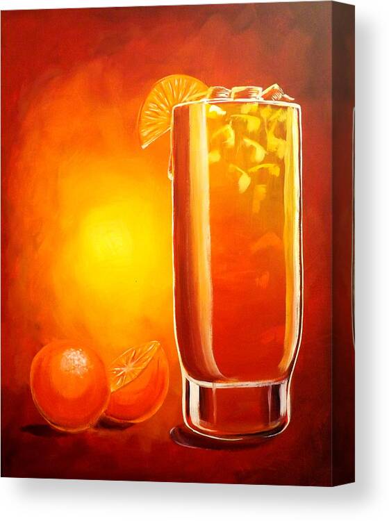 Tequila Sunrise Canvas Print featuring the painting Tequila Sunrise by Darren Robinson