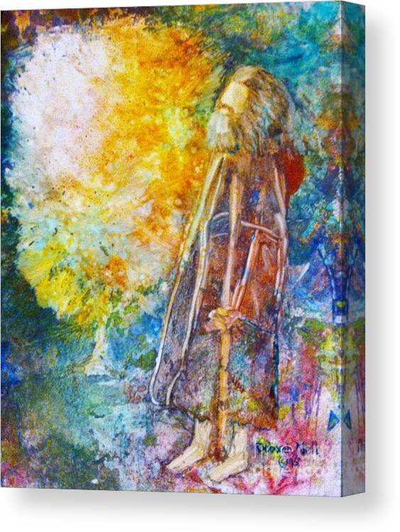 Moses Canvas Print featuring the painting The Burning Bush by Deborah Nell