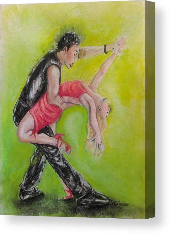 Tango Canvas Print featuring the painting The Dance by Carol Allen Anfinsen