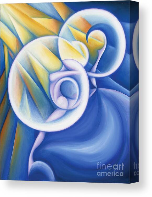 Abstract Art Canvas Print featuring the painting The Dawning of Infinity by Tiffany Davis-Rustam
