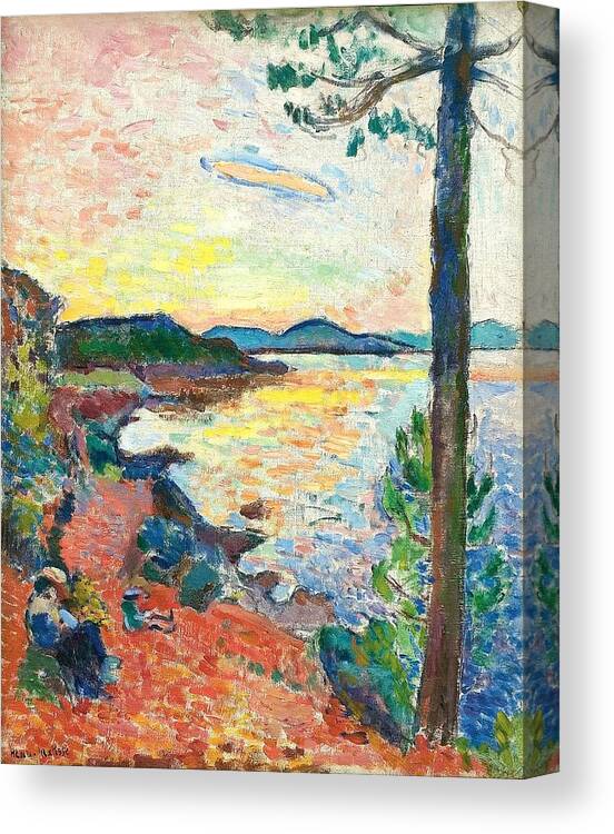 Matisse Canvas Print featuring the painting The Gulf Of Saint Tropez by Pam Neilands