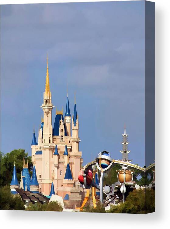 Disney Canvas Print featuring the photograph The Kingdom by Jenny Hudson