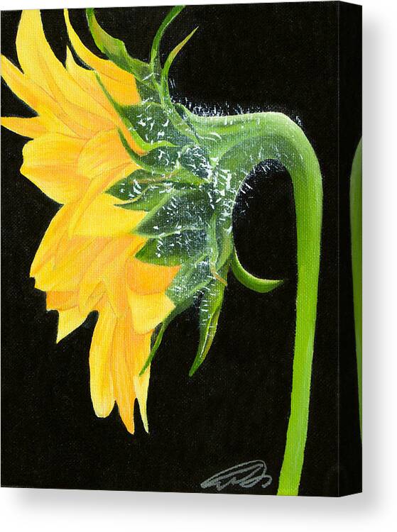 Flowers Canvas Print featuring the painting The Other Side Of Beauty by Judi Hendricks