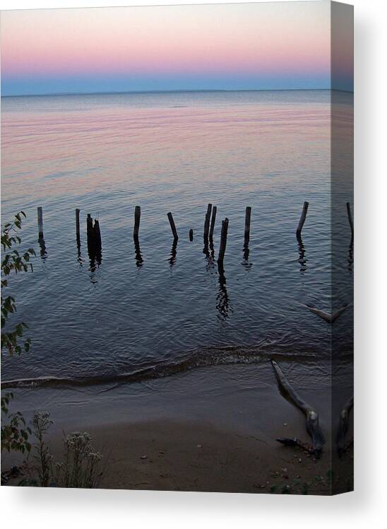 The Pastel Palette Of Whitefish Bay Canvas Print featuring the photograph The Pastel Palette of Whitefish Bay by Kris Rasmusson