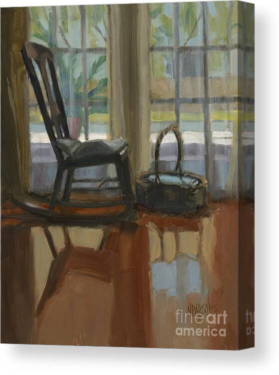 Interior Canvas Print featuring the painting The Rocker by Nancy Parsons