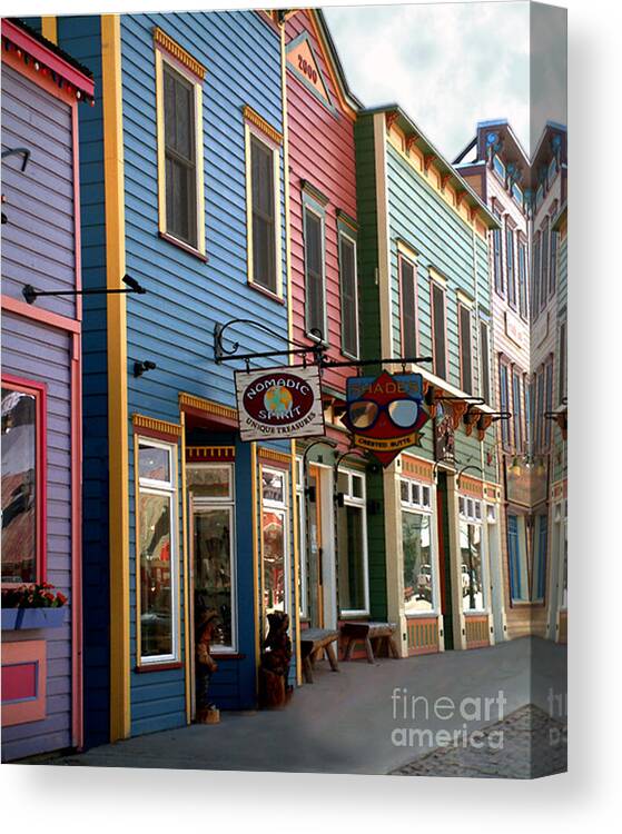 Landscape Canvas Print featuring the photograph The Shops in Crested Butte by RC DeWinter