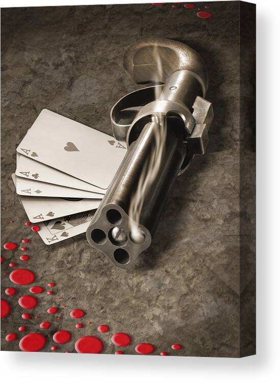 Hand Gun Canvas Print featuring the photograph The Way of the Gun by Mike McGlothlen