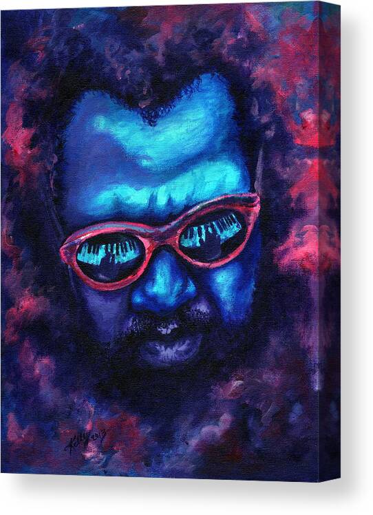 Jazz Canvas Print featuring the painting Thelonious Monk by Kathleen Kelly Thompson