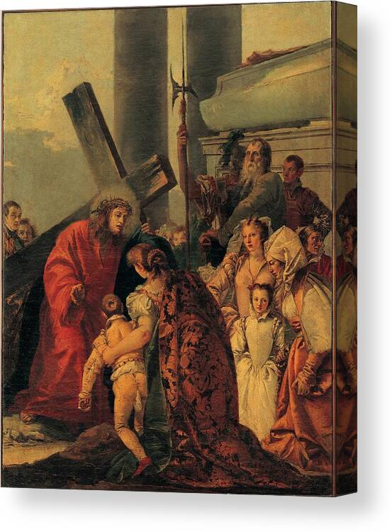 Way Canvas Print featuring the photograph Tiepolo Giandomenico, Via Crucis, Tenth by Everett