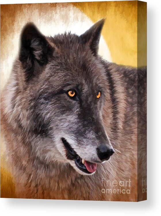 Wolf Canvas Print featuring the photograph South Carolina Cares by Kathy Baccari