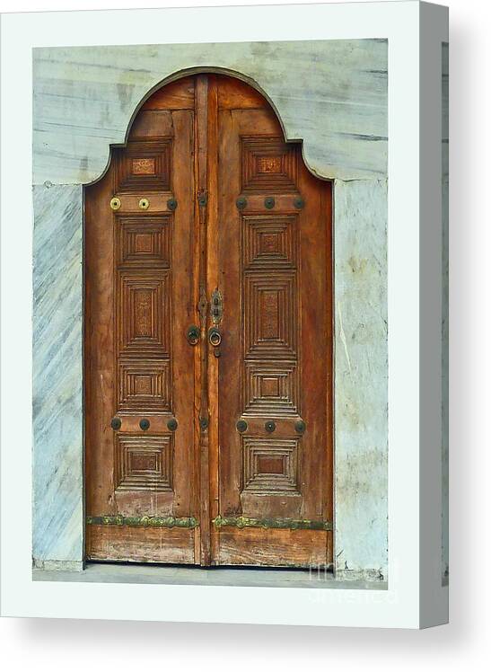 Topkapı Palace Door Canvas Print featuring the photograph Topkapi Palace Door Istanbul by Cheryl Del Toro