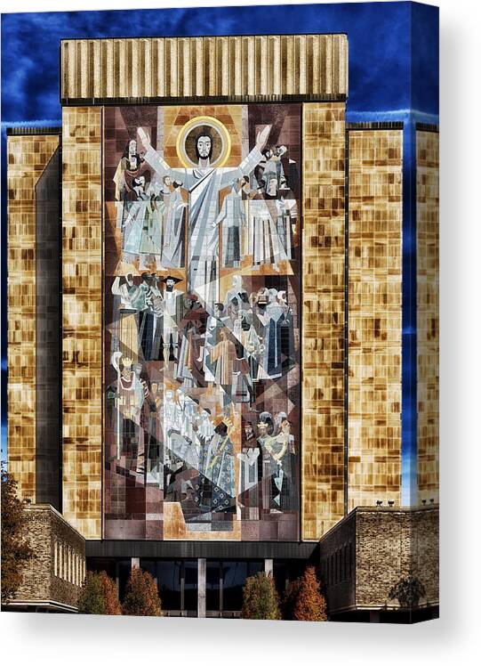 Jesus Christ Canvas Print featuring the photograph Touchdown Jesus by Mountain Dreams