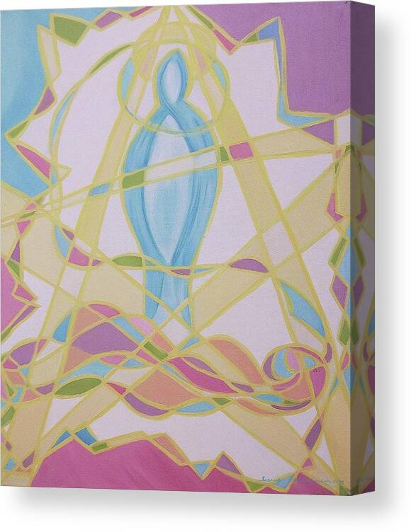 Abstract Canvas Print featuring the painting Toward Love by Suzanne Marie Leclair