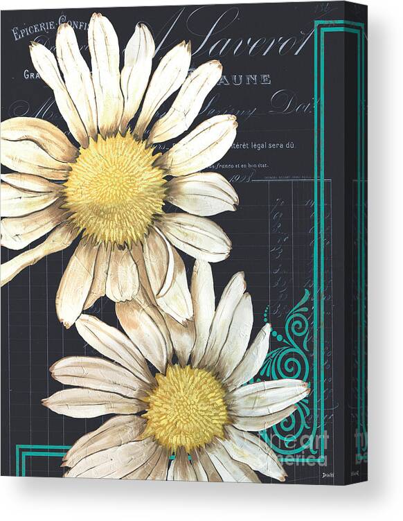 Daisy Canvas Print featuring the painting Tranquil Daisy 1 by Debbie DeWitt
