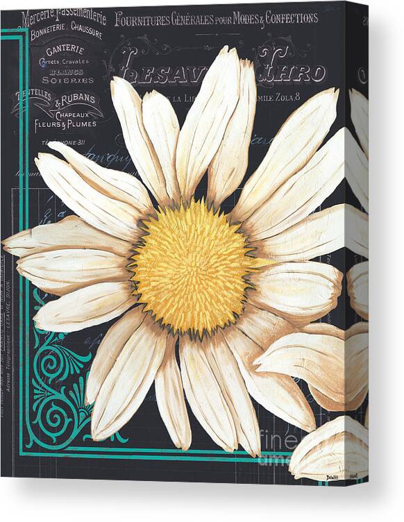 Daisy Canvas Print featuring the painting Tranquil Daisy 2 by Debbie DeWitt
